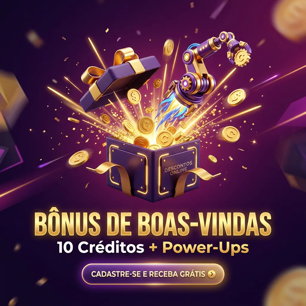 Bônus de boas-vindas: 50 créditos pra começar